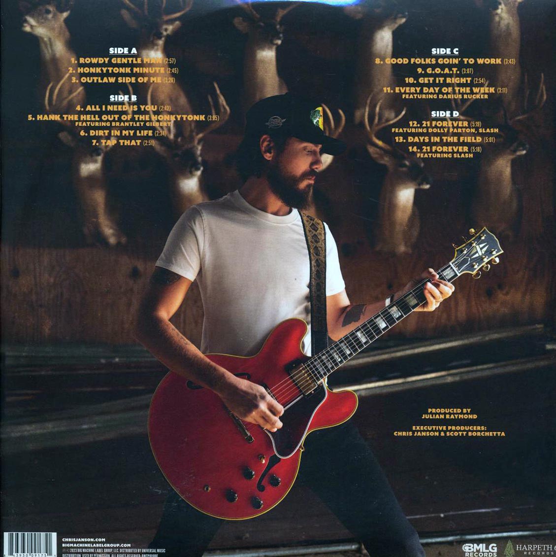 Chris Janson - The Outlaw Side of Me (Neon Orange Vinyl)