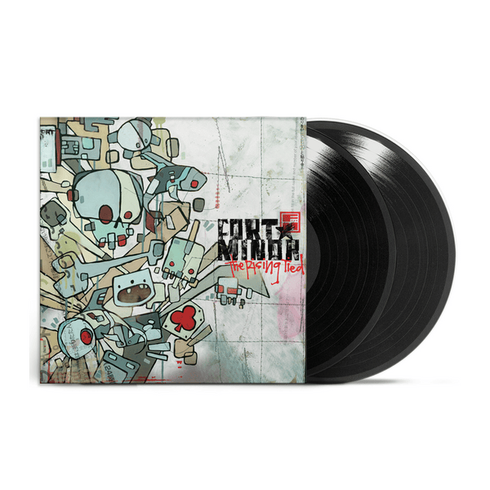 Vinyl record with a colorful robot illustration on the cover